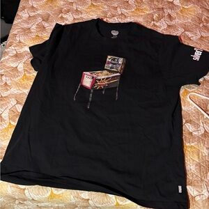 Supreme Black Pinball Graphic T-Shirt